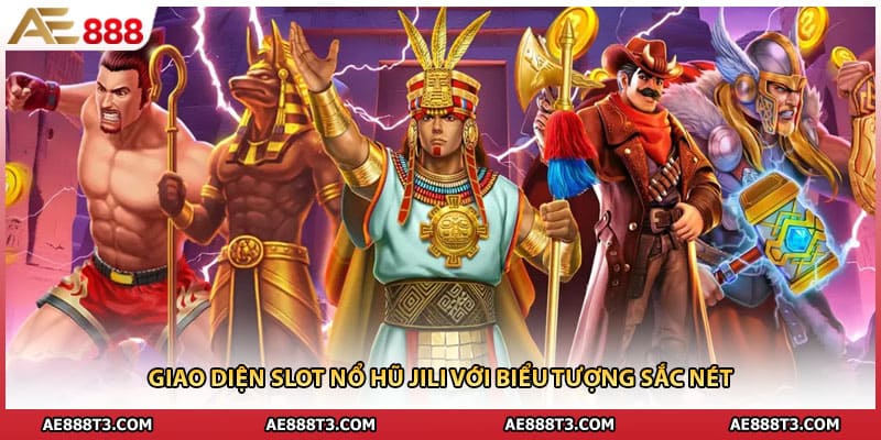 Giao diện slot nổ hũ Jili với biểu tượng sắc nét